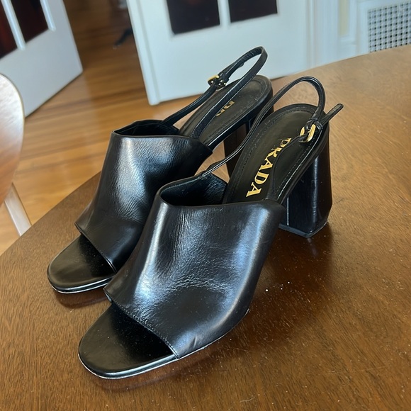 Prada Slingback Heeled Sandals Size 38.5, Excellent Condition with Dust Bag - Picture 4 of 8